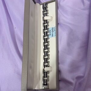 Silver and Black Bracelet